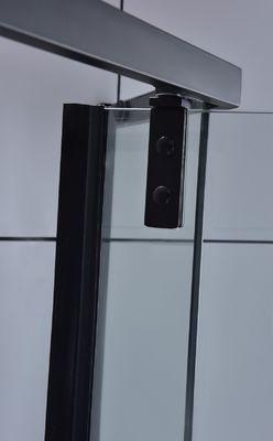 محفظه حمام چهارگانه گوشه شیشه ای سکوریت شده مشکی ISO9001
