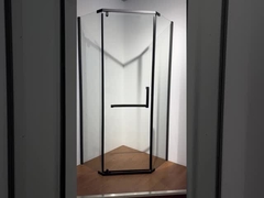 قاب دوش قطب زاویه شیشه ای گرم شده سیاه ISO9001