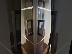 5/6mm بلوک شیشه ای سیاه مربع حمام با قاب سیاه آلومینیوم