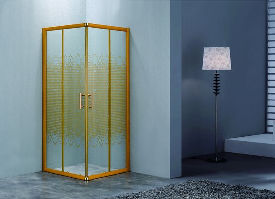 حمام OEM / ODM کابینت حمام شیشه ای با دستگیره ای فولادی طلا